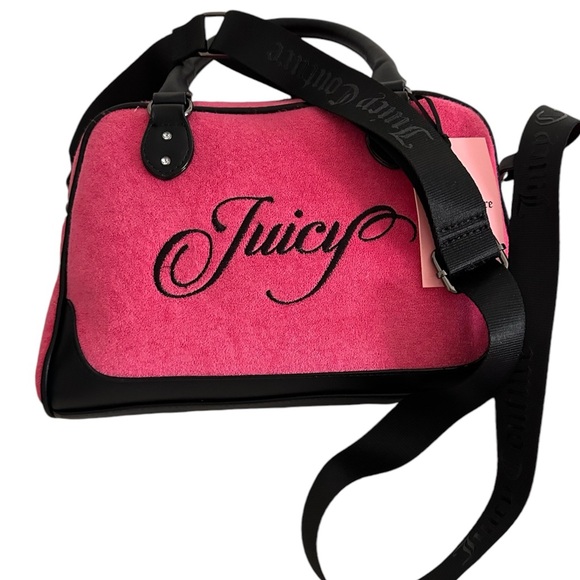Juicy Couture Handbags - JUICY COUTURE Raising Star ⭐️ Bowler Bag in Pink Flash Terry NWT